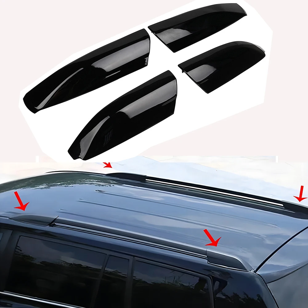 Roof Rack Luggage Rack For Toyota Highlander 2008 2010 2011 2012 2013 Bar Rail End Protection Cover Shell Replacement 4pcs