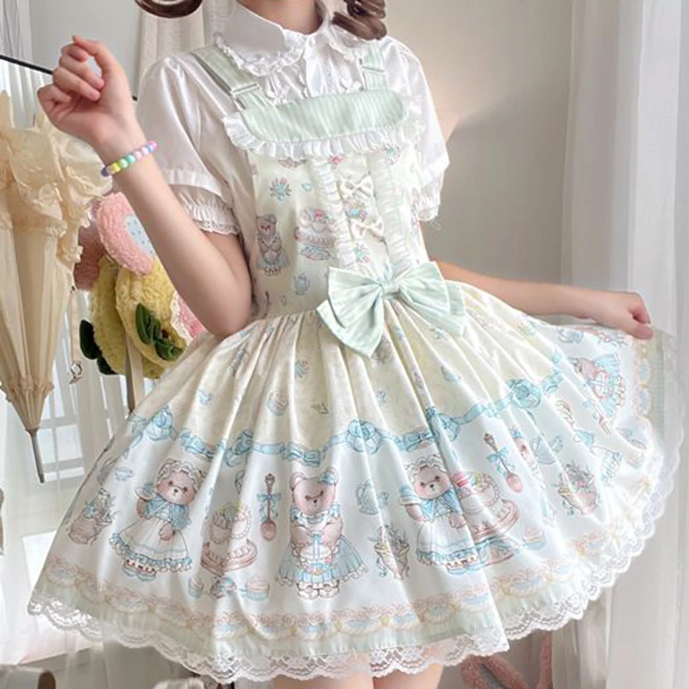 Picture 3: Original Lolita Original Strap Lolita Dress Suspender Bow Cute Japanese Lo Dress Loli  summer clothing for women