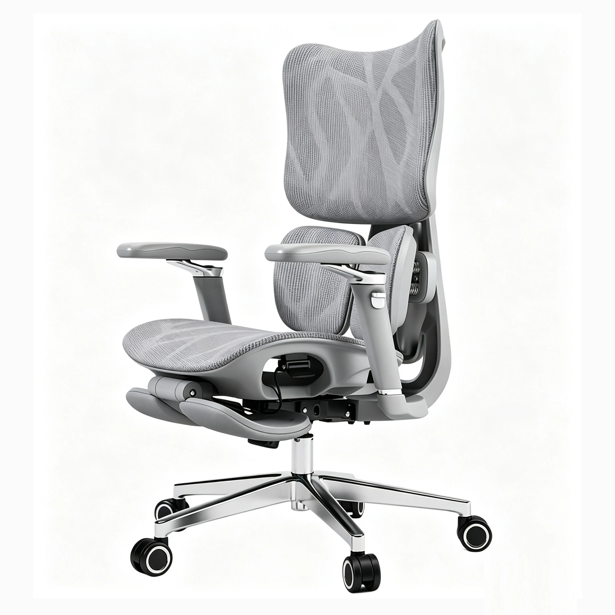 Ergonomic Office Chair with Electric Lumbar Massage Heating Function Household Gaming Computer Chair Aluminum Alloy Base