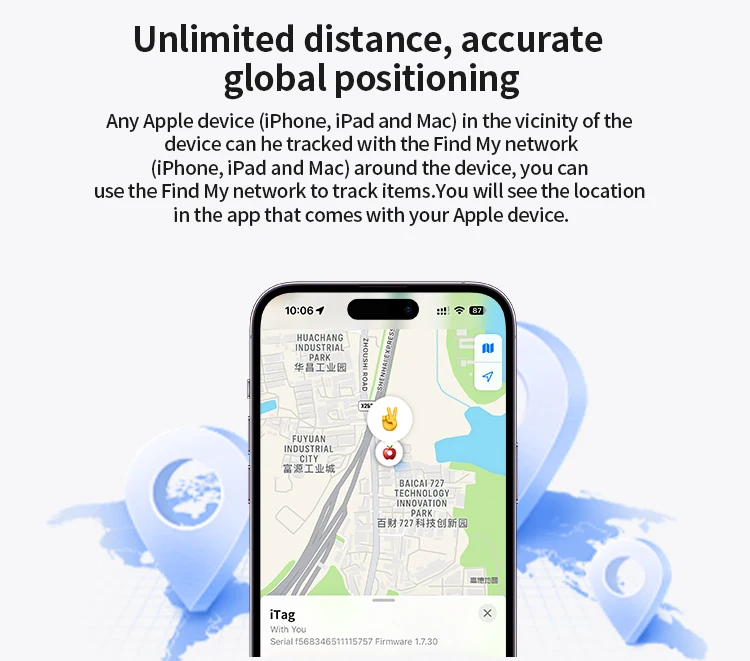 Anti-Verlust-Sicherheitsfinder, Fern-Tracker für Apple Find My Voice Locate, Koffer, Schlüssel, Tasche, Spielzeug, Smart Tag für iOS, iPhone – Detail 4