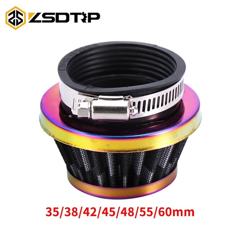 ZSDTRP 35/38/42/45/48/55/60mm Motorrad Vergaser Pilz Kopf Luftfilter klarner Für PWK Mikuni PHBG Carb Motorrad Teile