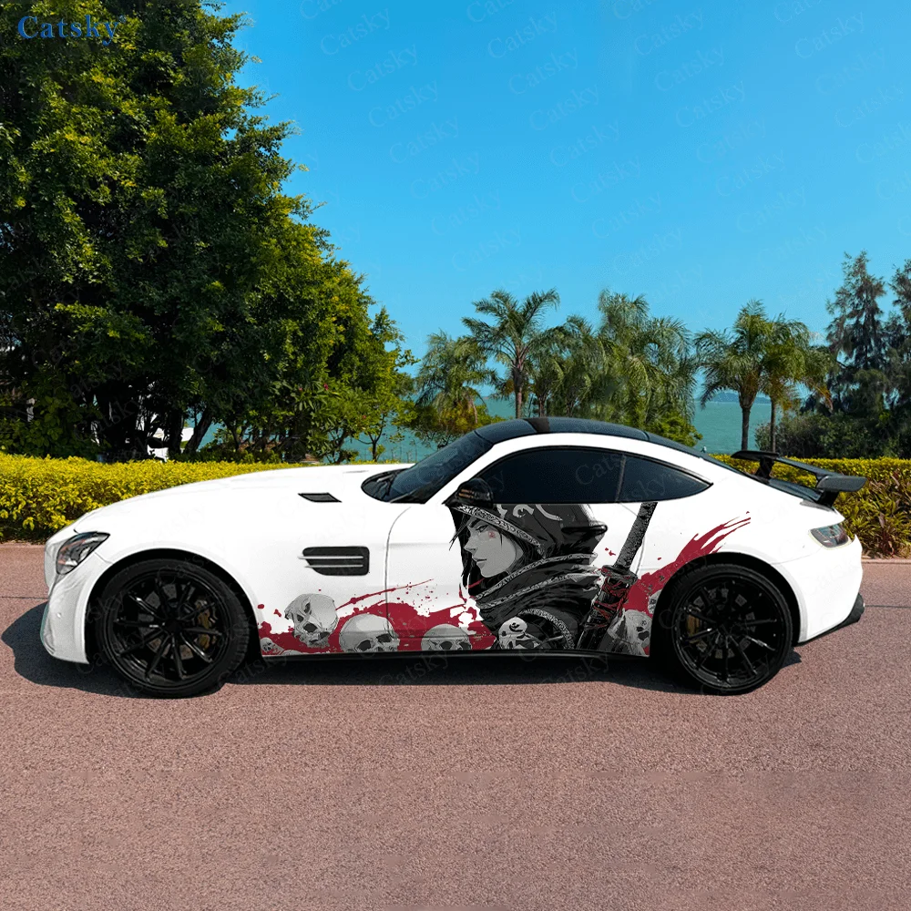 

Боевые искусства в маске, женская наклейка на боковую сторону автомобиля, водонепроницаемая ПВХ-наклейка, устойчивая к царапинам, защита автомобиля, автоаксессуары в подарок