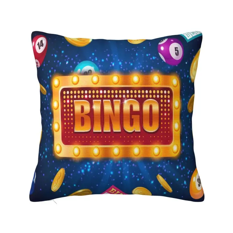 Best Play Bingo Game Cushion Cover 50x50 cm Polyester Soft Throw Pillow Case For Sofa Chair Home Decor Pillowcase