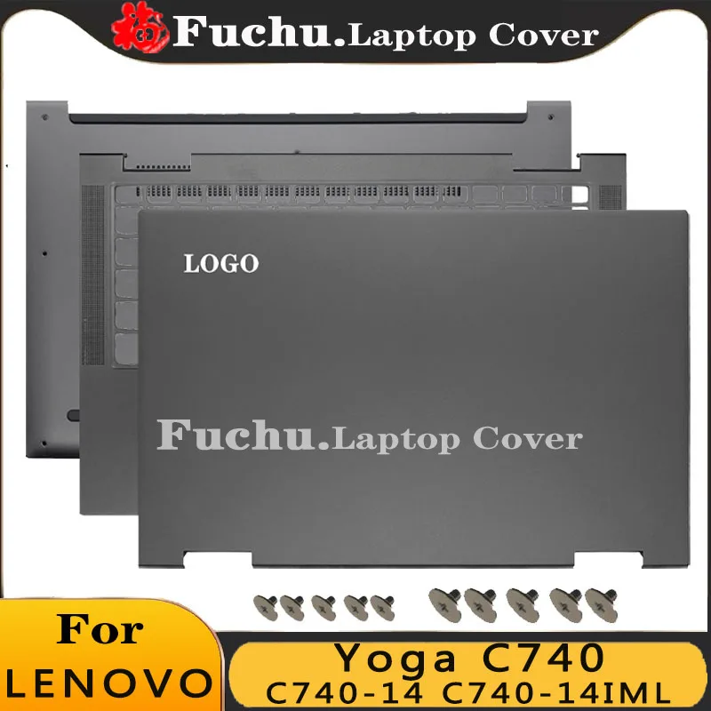 

NEW Laptops Case For Lenovo Yoga C740 C740-14 C740-14IML Laptop Screen LCD Back Cover/Palmrest/Bottom Cover Computer Case Gray