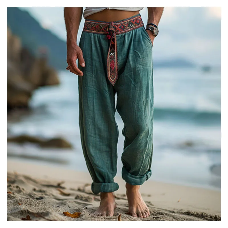 Male Gym Summer Pants Men's Sweatpants Men's Solid Color Holiday Casual Pants Men's Clothing Soft and Comfortable Home Pants