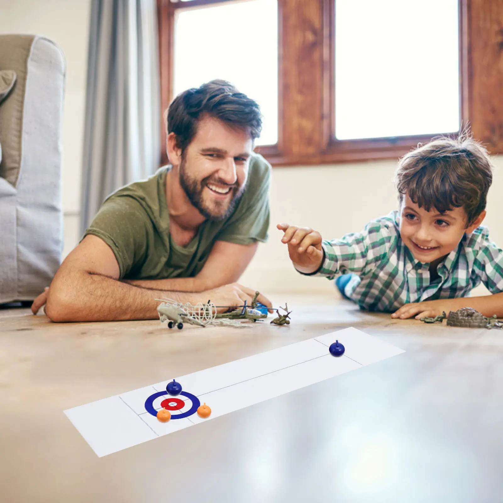 

Tabletop Curling Game Set Family Games Educational Indoor Activity for Adults White Curling Game Family Games Set