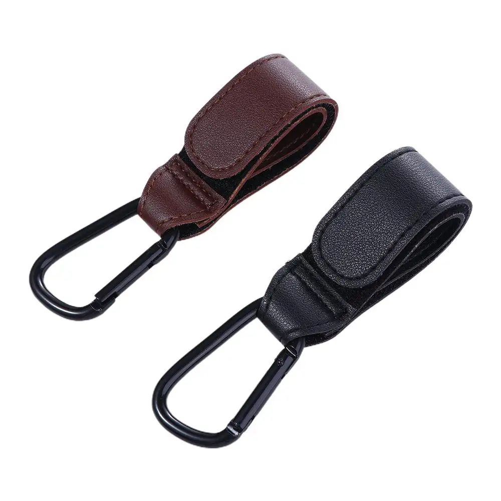 360 Degree PU Leather Stroller Accessories Hanging Bags Cart Organizer Stroller Hooks Clips Pram Hook Baby Bag Stroller Hook