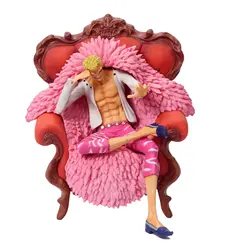 Anime One Piece Donquixote Doflamingo Sitting Sofa DX Ver. GK PVC Action Figure Statue Collectible Model Kids Toys Doll Gifts