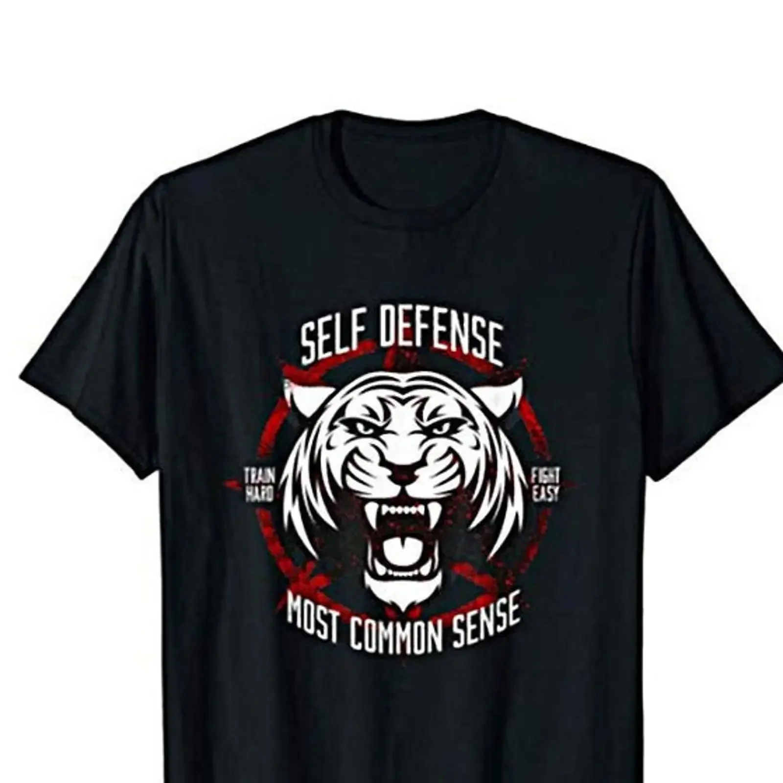 Self Defense Tiger T Shirt defence martial arts practitioner vintage Washed Stylish streetwear fashion Comfortable Casual Soft