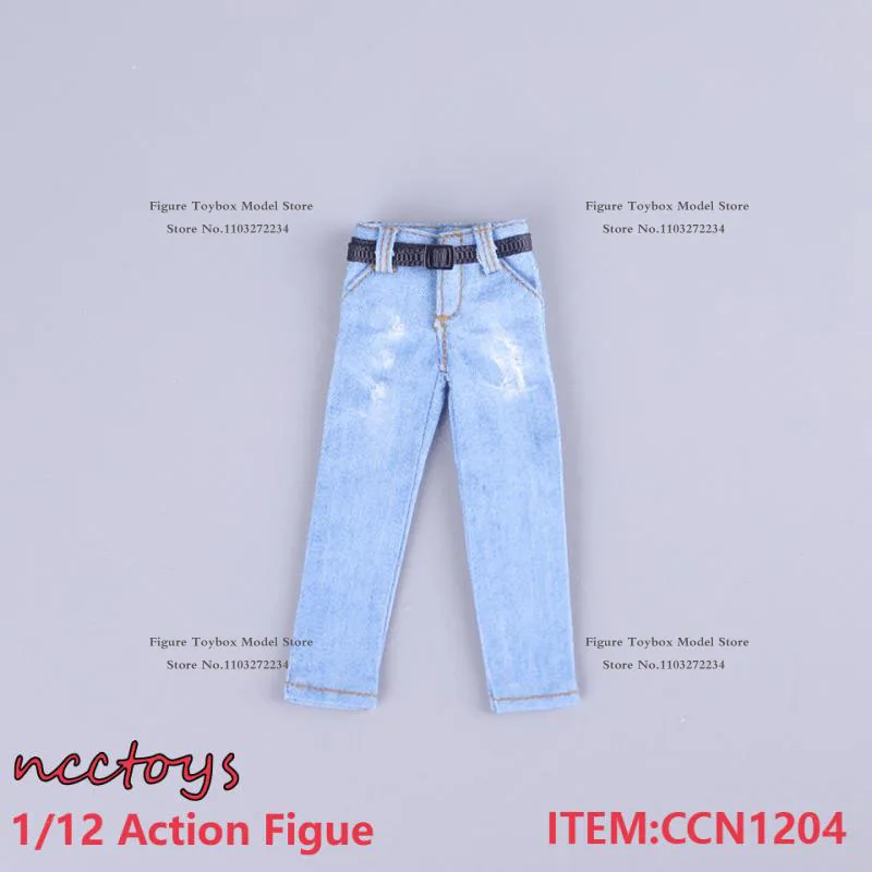 NCCTOYS CCN1204 1/12 Man Soldier Casual Jeans Ripped Hole Fashion Design Denim Pants Accessory For 6