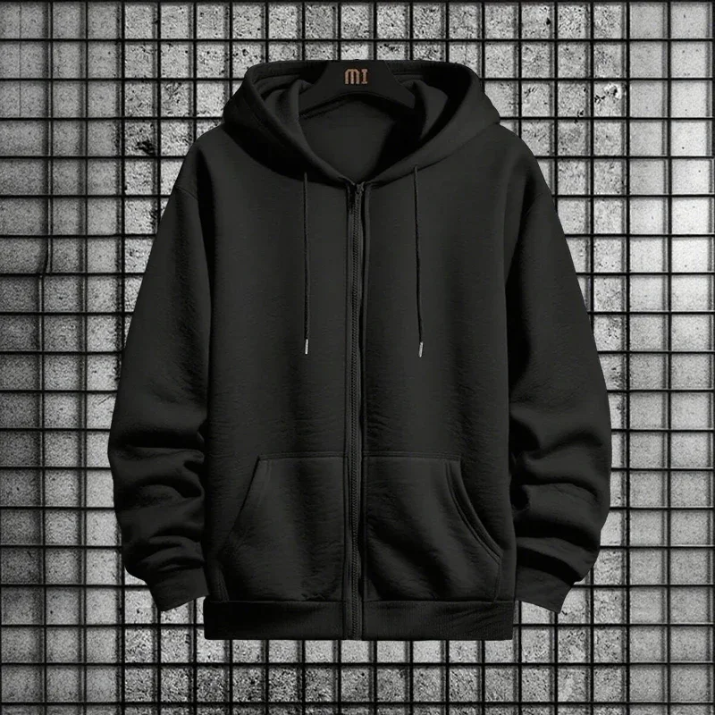 2026 New Arrival Men's Zipper Hoodie Sweatpants 2 Piece Set High Quality Hooded Long Sleeve Sweatshirt Autumn Winter Tracksuit