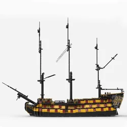 4115pcs MOC Pirates of The Caribbean Ship Warship HMS Euthyphro  Sailboat Building Block Bricks Assembly Toys Kids Gifts