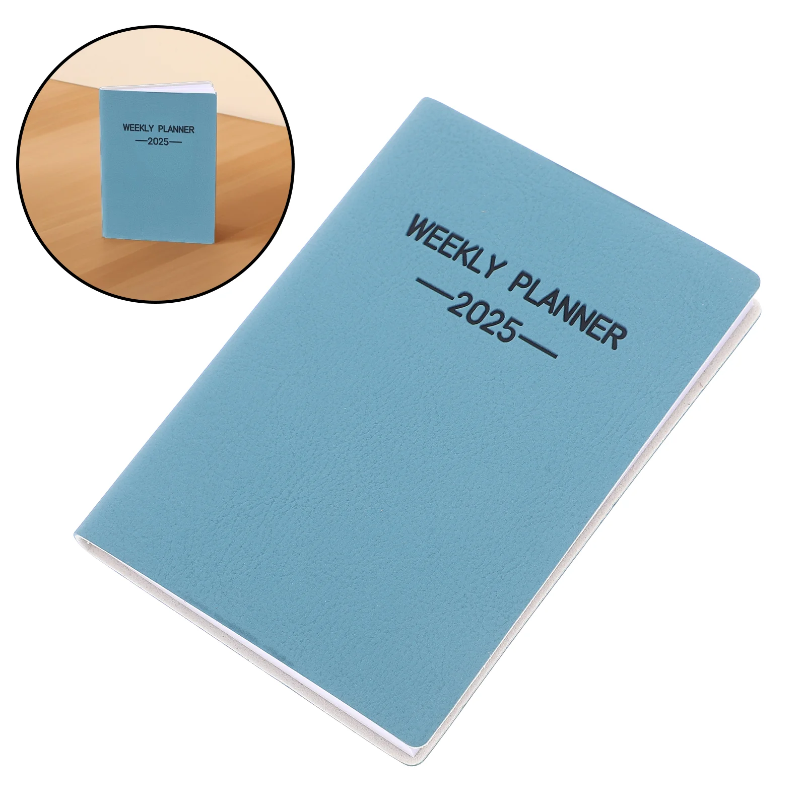 Store Pocket Weekly Planner Small Calendar Book Portable Light Green Paper Office