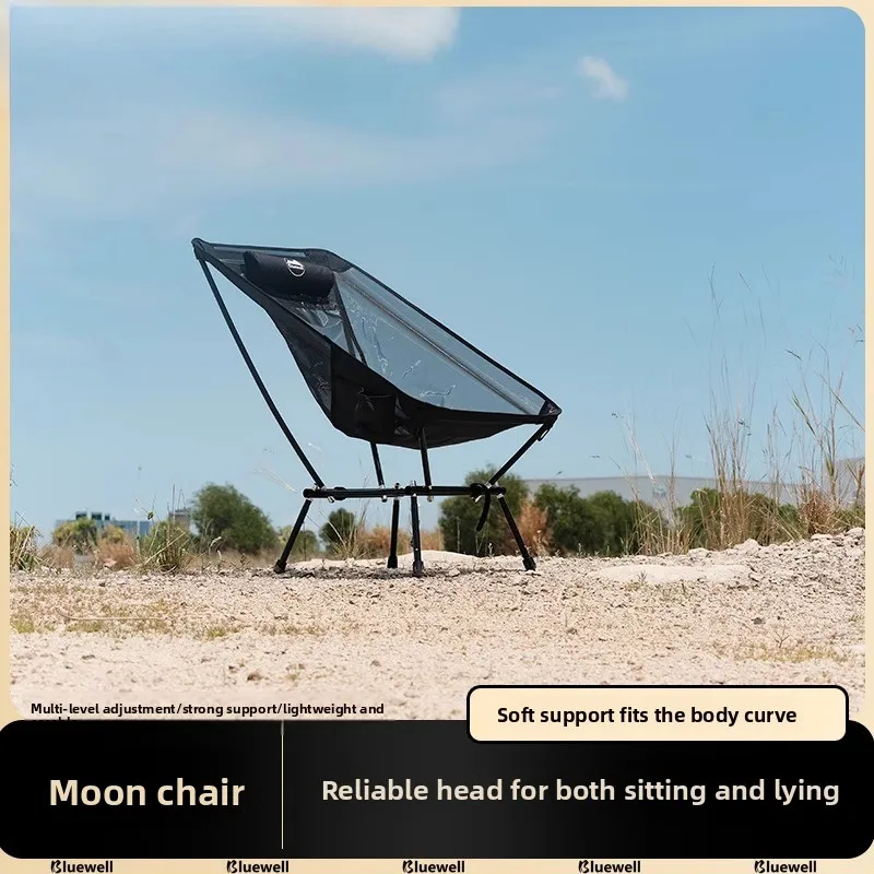 

Aluminum alloy moon chair outdoor portable lightweight breathable camping chair fishing chair tear-proof