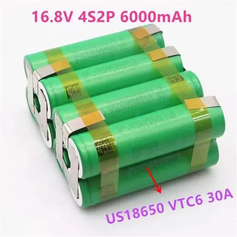 Batterie 18650 VTC6 3000Mah 30A Ampères Giet Tournevis Bande À Souder 3S 4S 5S 6S 1P 2P 12.6V Pack De Batterijen Personnalisable