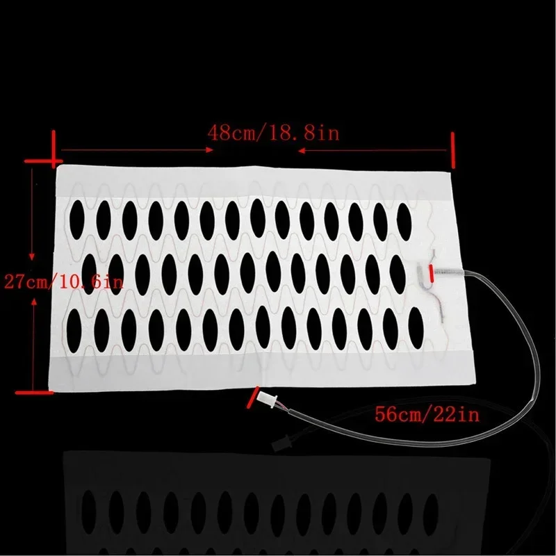 Universal 12V Motorcycle ATV UTV E-Bike Carbon/ Alloy Fiber Seat Heater Warmer Kit Round High-Low Switch Heated Pad