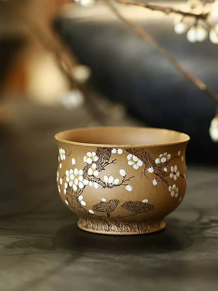 Yihu Chun Zisha Tea Cup, Furnace Style, Subtle Fragrance, Old Duan Clay 140C, Song Style Aesthetics, High-End Master Cup
