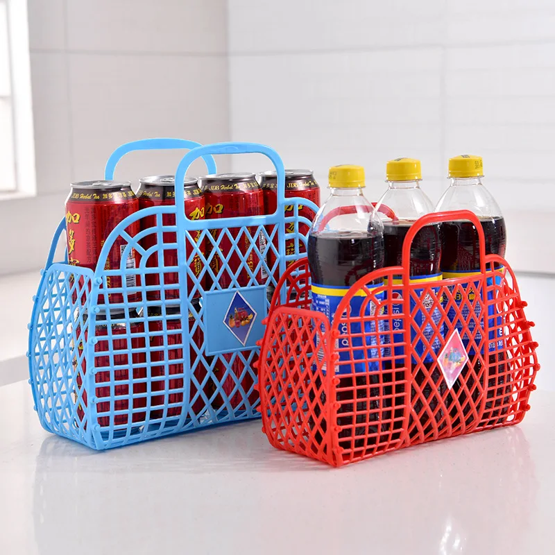 Large Bathroom Laundry Basket Foldable Mesh Portable Plastic Bathroom Laundry Basket Assemble The Wash Basket Reusable shopping