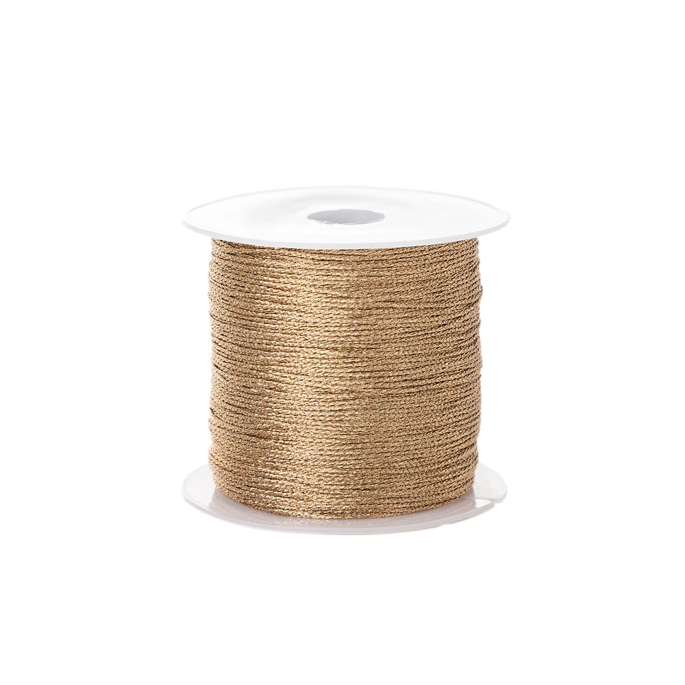 0,2mm/m Nylon Roségold Silber Perlen Faden Schnur Schnur für DIY Herstellung Armband Halskette hand gefertigte Makramee Bastel zubehör