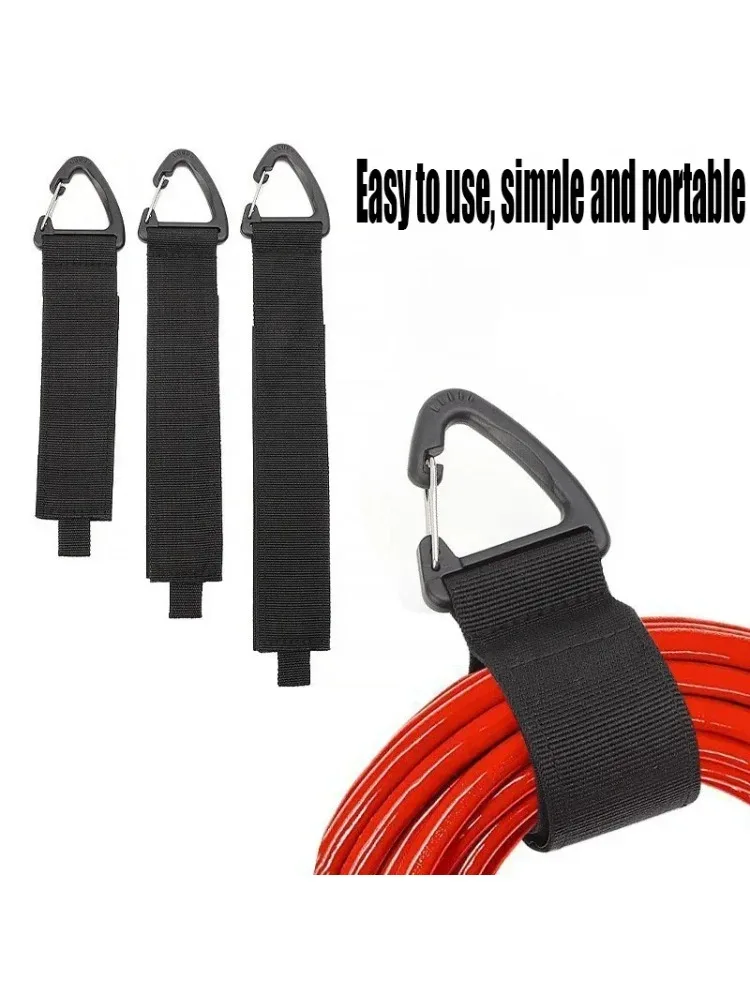 Support organisateur de câbles avec boucle triangulaire, gestionnaire de fils, gestion des câbles d'alimentation, sangles de rangement de câbles lourds en Nylon pour tuyaux de câbles