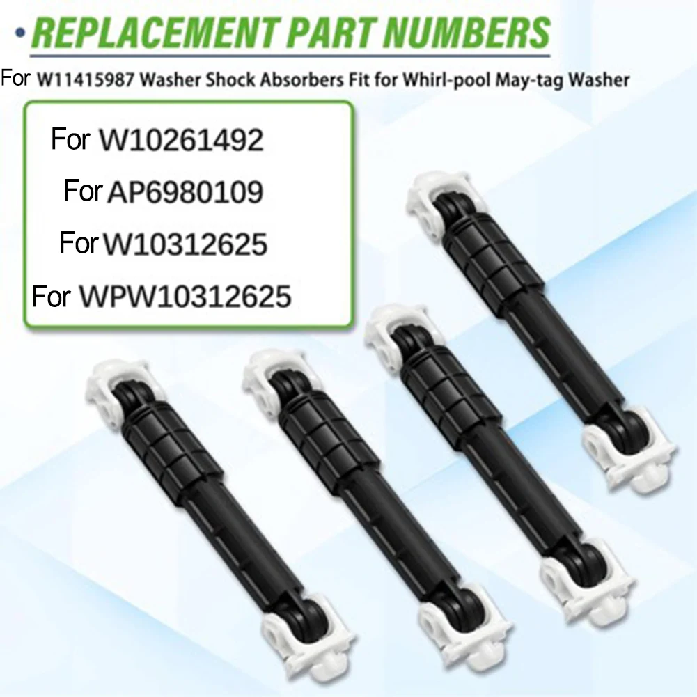 

Black Plastic Shock Absorbers 4 pcs for Top Load Washers to Reduce Vibration Noise and Improve Machine Stability