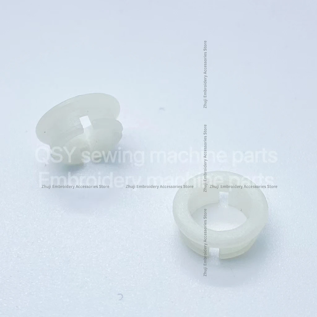 100PCS White Rubber Ring Presser Foot Cover Needle Bar Cover Large Hole Foot Press Silencer Cover Tajima Swf Embroidery Machine