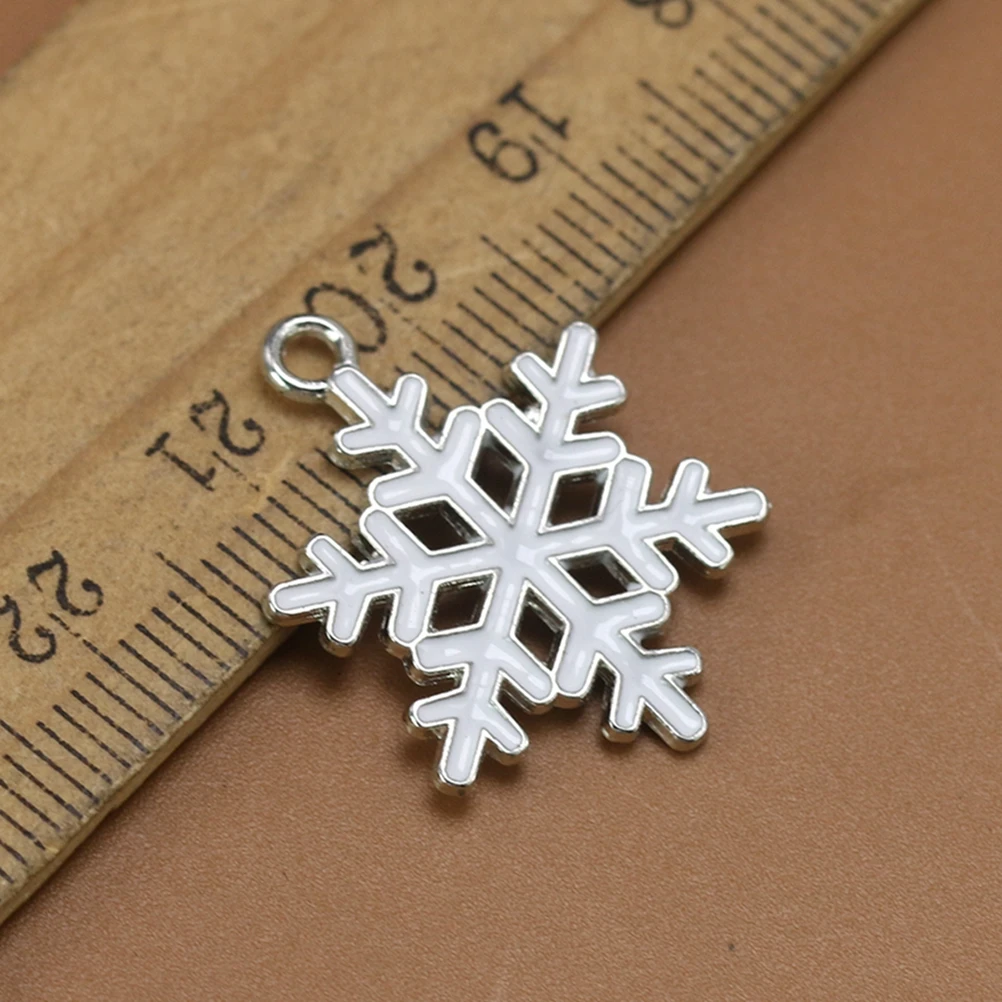 

10 Pcs Alloy Pendant Charms Colorful Snowflake Necklaces Jewelry Making Bracelet Earrings Accessories Stylish Unique Design