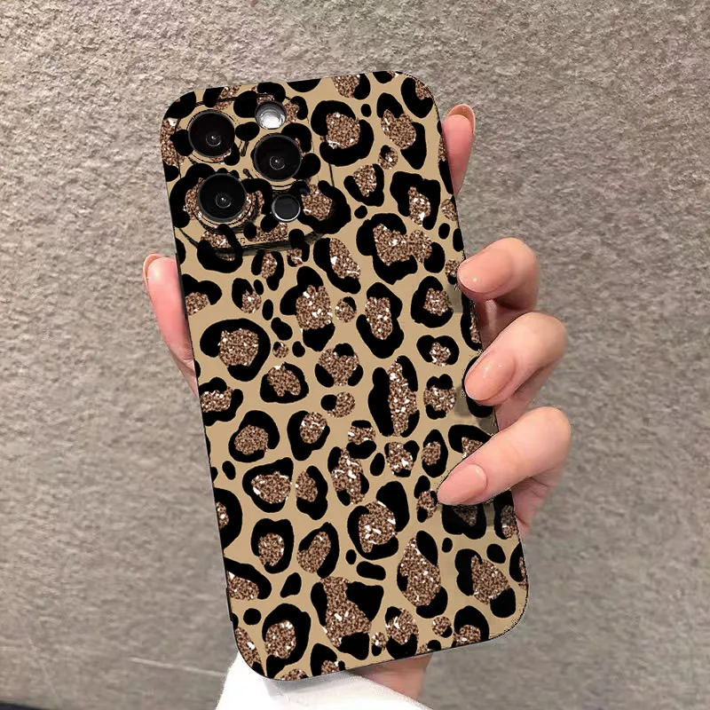 Leopard Print Phone Cases For Samsung Galaxy S21 S22 S23 Plus S26 S25 S24 Note 20 Ultra A54 A16 A56 A55 A36 A26 Soft TPU Cover
