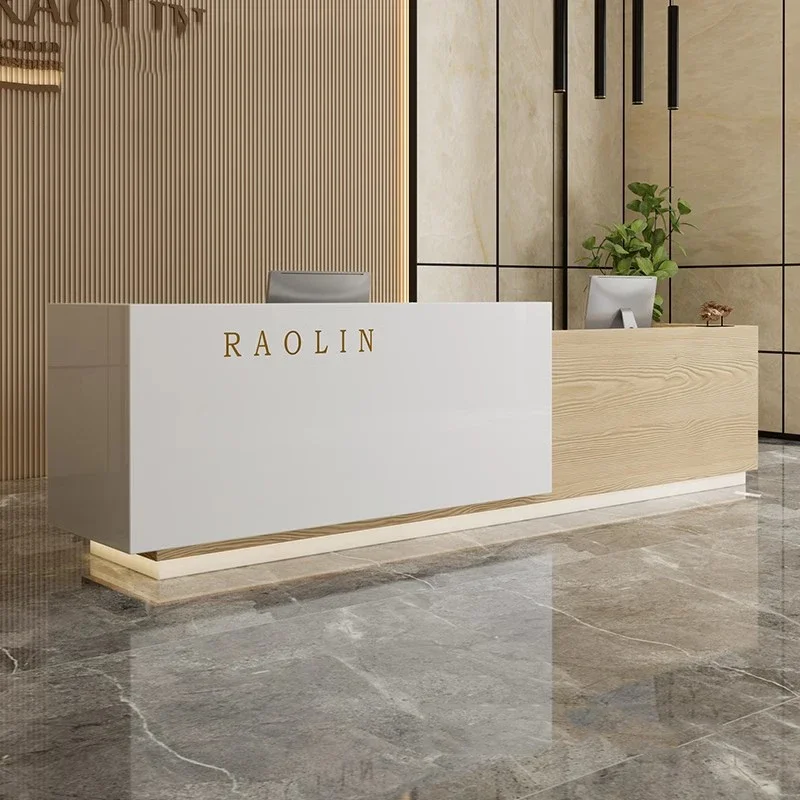 

Replica Advisory Reception Desk Modern Standing Register Reception Desk Office Industrial Simple Mostrador Unique Furniture