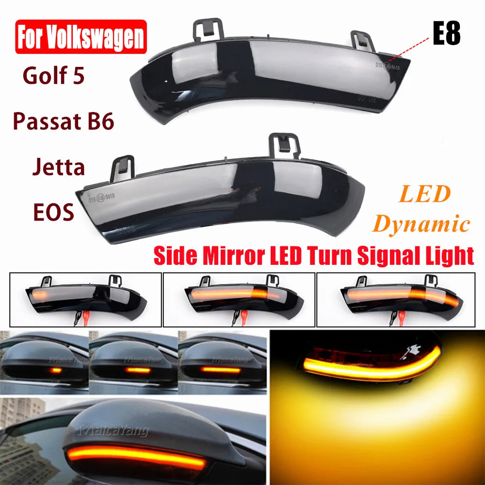 Dynamic Blinker Turn Signal LED For Volkswagen GOLF 5 GTI plus MK5 Jetta Passat B6 B5.5 Variant EOS Sharan for VW arrow light