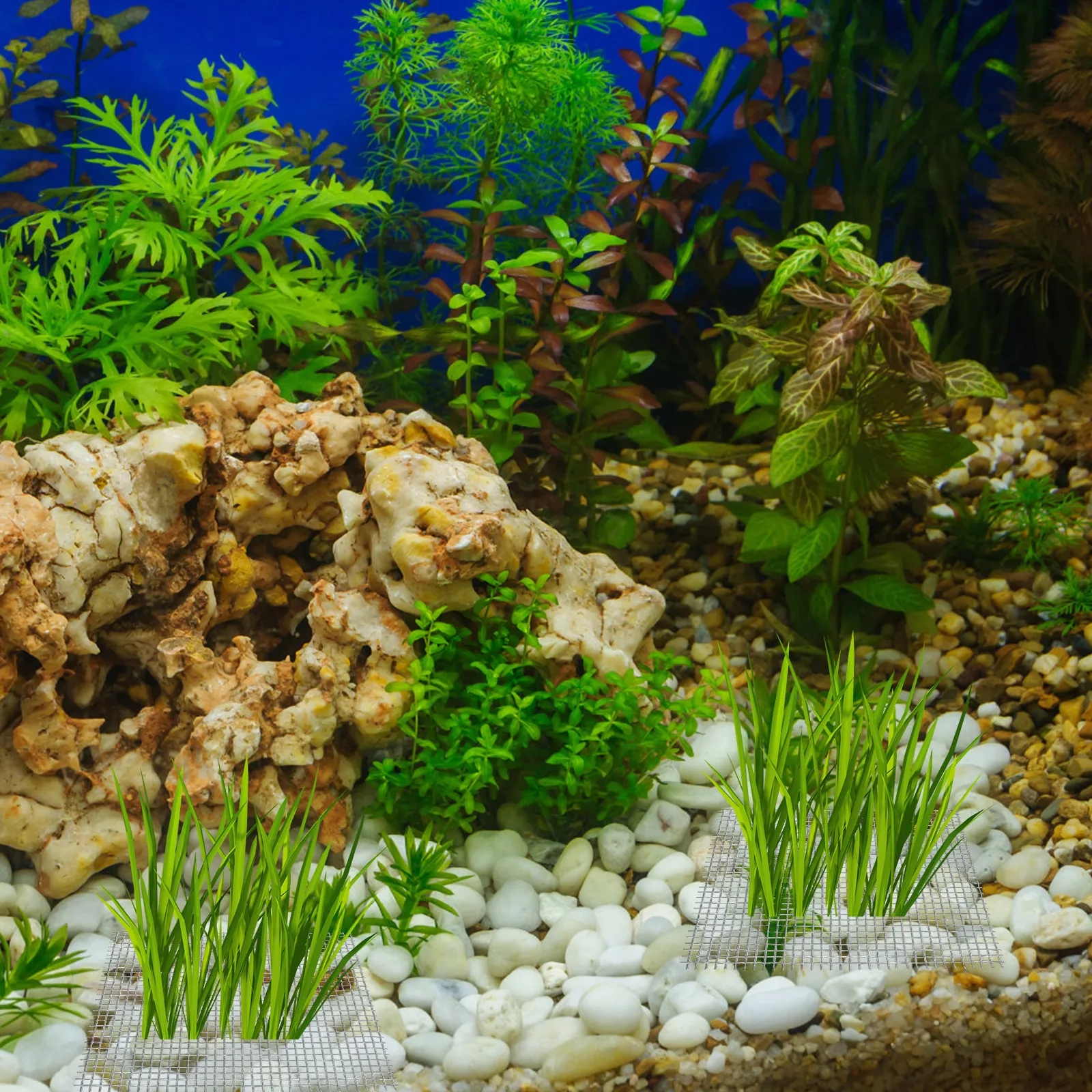 15Pcs Stainless Steel Aquatic Moss Mesh Premium Sturdy Moss Wall Fish Tank Aquatic Decoration Aquarium Accessories