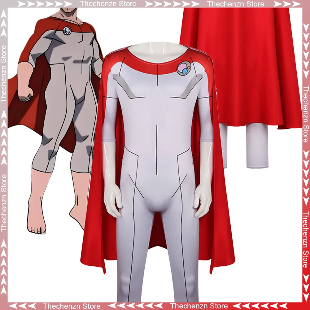

Fancy Dress S4 Invincible Omni Man Cosplay For Men Cloak Clothing 2026 Cartoon Man Costume Halloween Adult Male Party Outfits