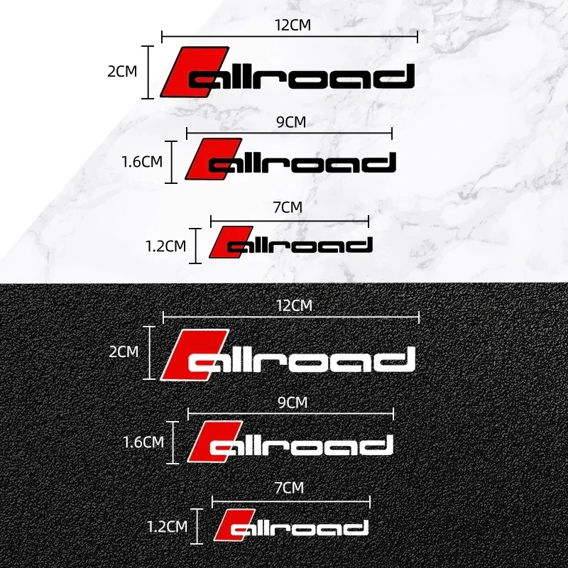 6pcs Heat Resistance Caliper Decals Allroad Car Wheel Rim Sticker Sport For Audi allroad A3 A4 B8 8P 8V B6 A5 A6 C7 Q5 B9 B7 C6 view 6