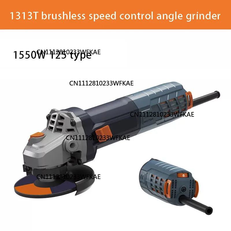 1313T Brushless Speed Regulation Angle Grinder Universal Grinder AC Cutting Machine Power Tool 220V