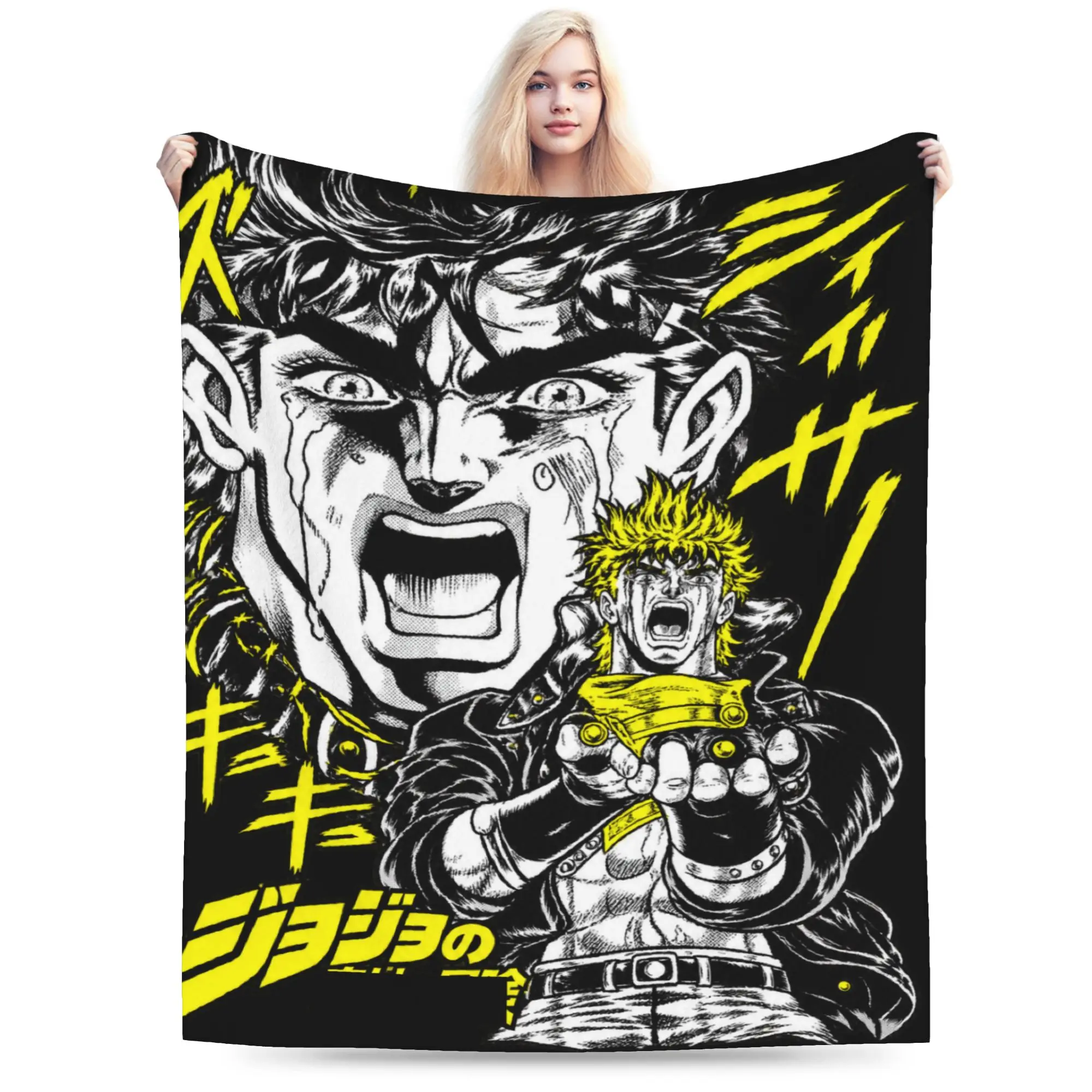 Jojo's Bizarre Adventure Jonathan Joestar Brave Blanket Warm Plush Throw Blanket For Couch Chair Bed Flannel Bedspread Bed Cover