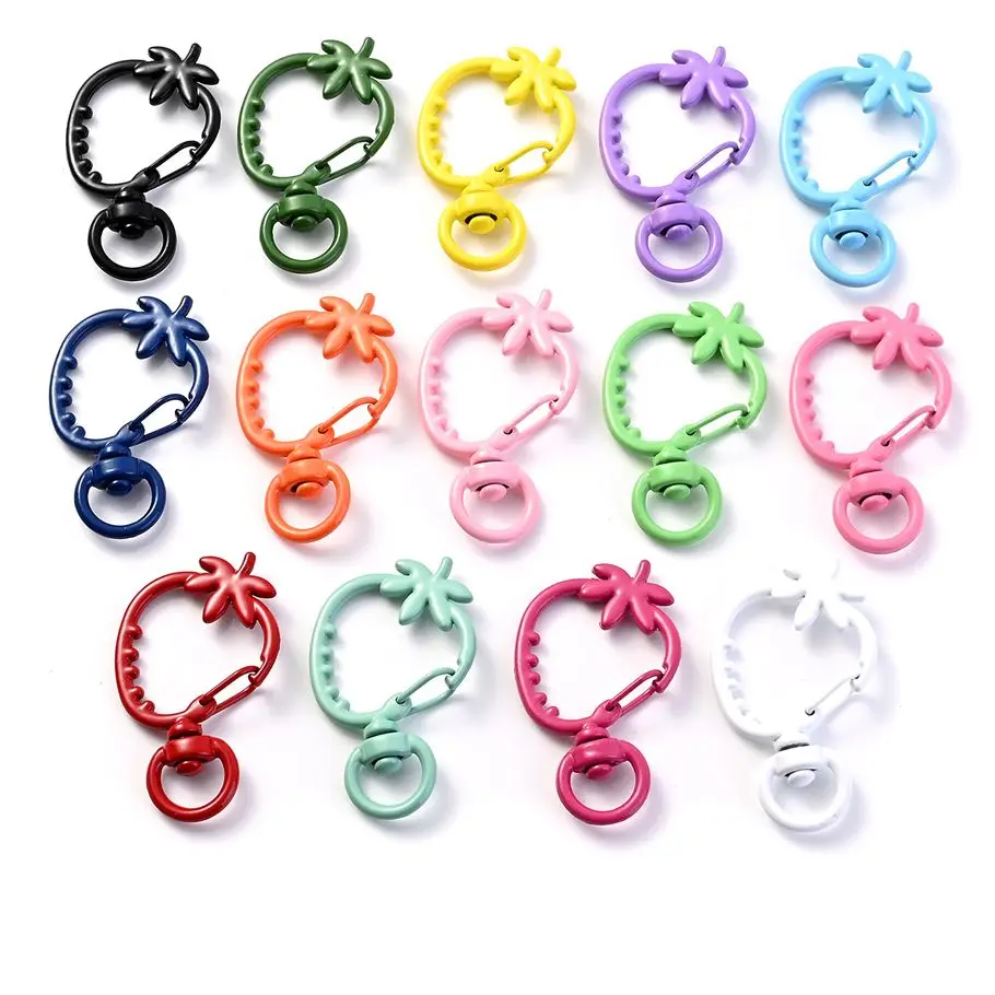 5pcs 23x36mm Strawberry Lobster Clasps Openable Snap Buckles Clasps Hooks Keychain For Jewelry Making Key Ring Findings Supplies