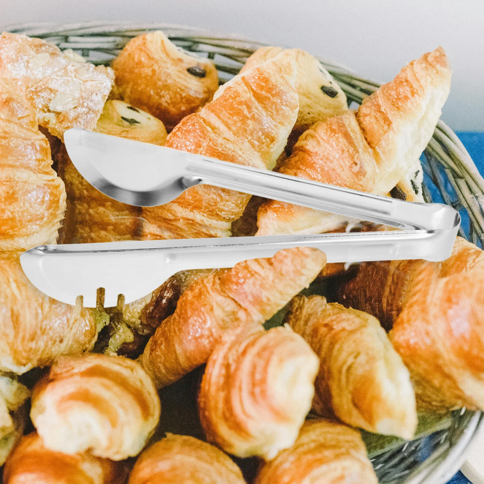 

1Set Stainless Steel Utensil Set Serving Fork Spoon Ergonomic Handle Versatile Serving Set for Parties Restaurant Home Buffet