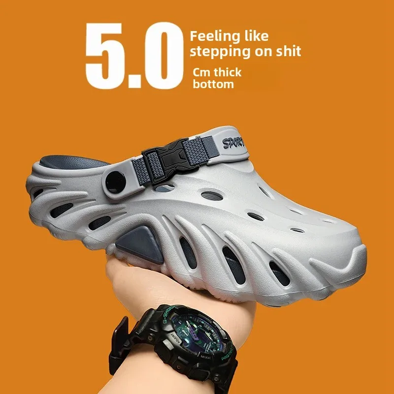 Sandalias Casuales de Verano para Hombre, Antideslizantes, Talla Grande 45, Cómodas, de EVA, con Tacón Grueso
