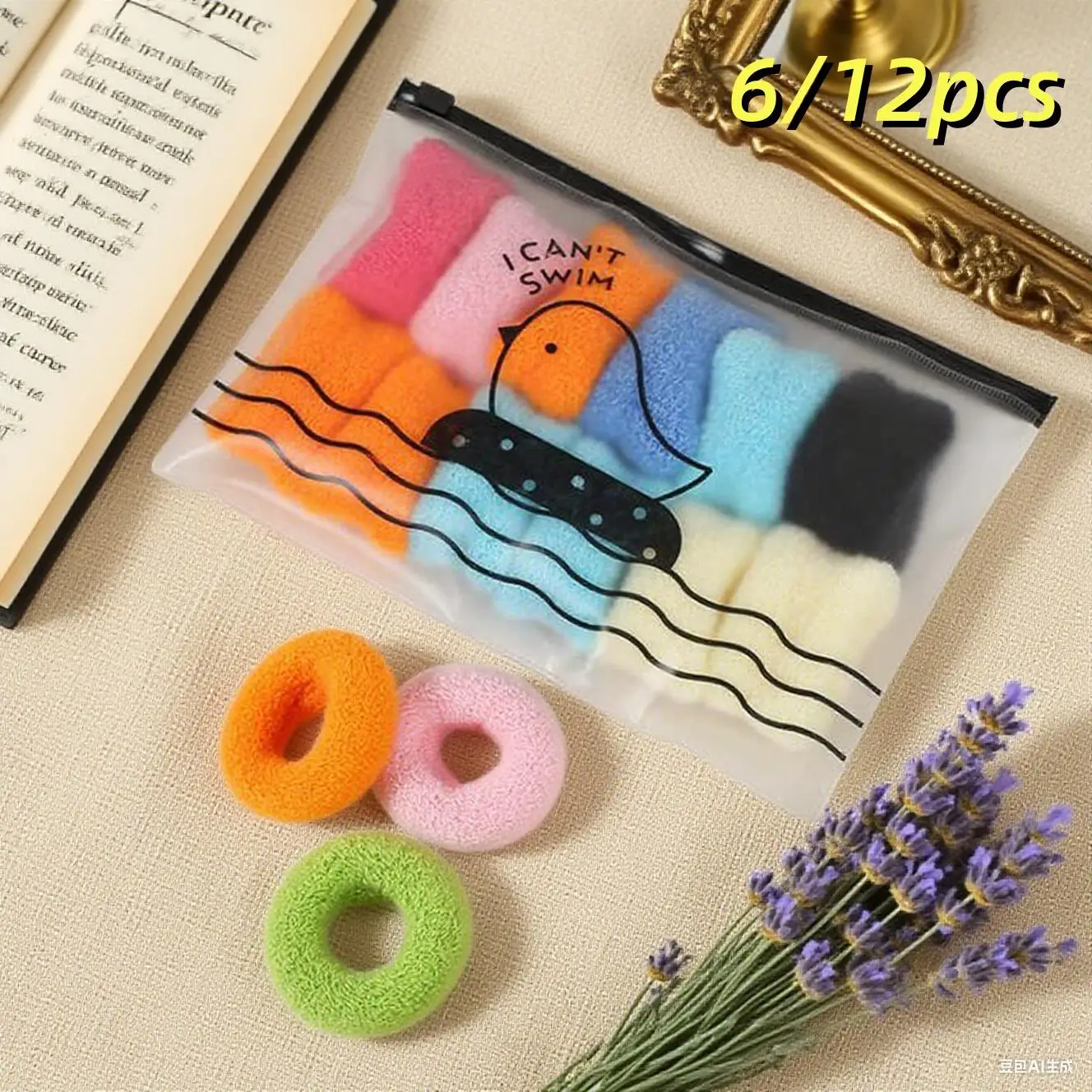 

6/12Pcs Cute Knitting Solid Elastic Hair Bands Hair Ring Women Children Soft Hair Scrunchies Hair Ties Kids Hair Accessories