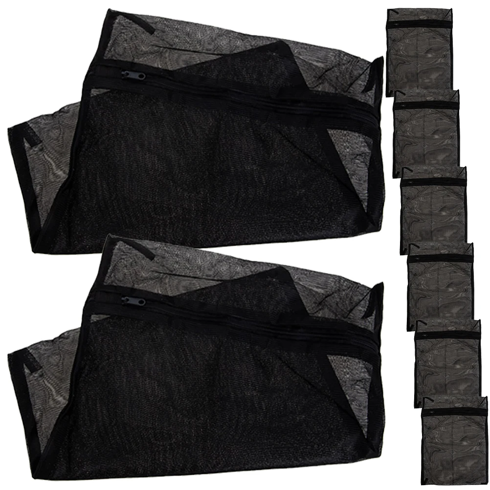 

8pcs Black Laundry Mesh Bags for Washing Machine Delicate Garment Travel Clothes Storage Bag Protect Underwear Socks Gloves