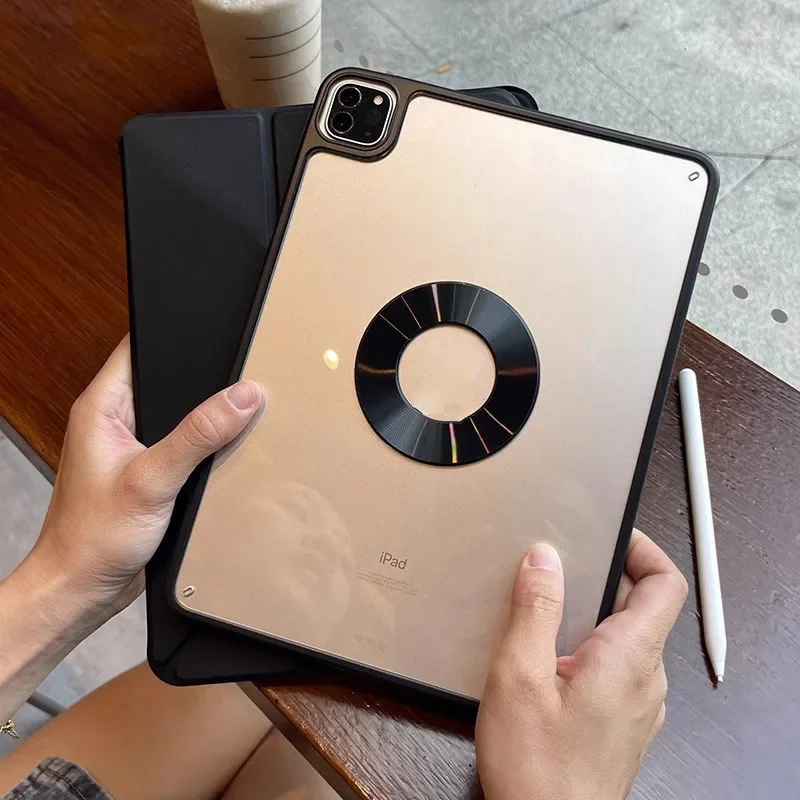 

360° Rotating Magnetic Case For iPad A16 11th 2025 Air7 M3 11inch Air6/5/4 M2 2024 Pro 11 M4 7/8/9th 10.2 10th Gen Acrylic Cover