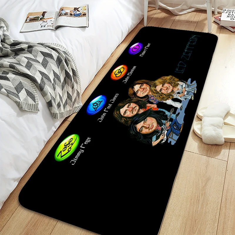 Bedroom Carpet L-Led Z-Zeppelin Bathroom Foot Mat Non-slip Room Rug Slip-resistant Home Decor Items Soft Doormat Entrance Door