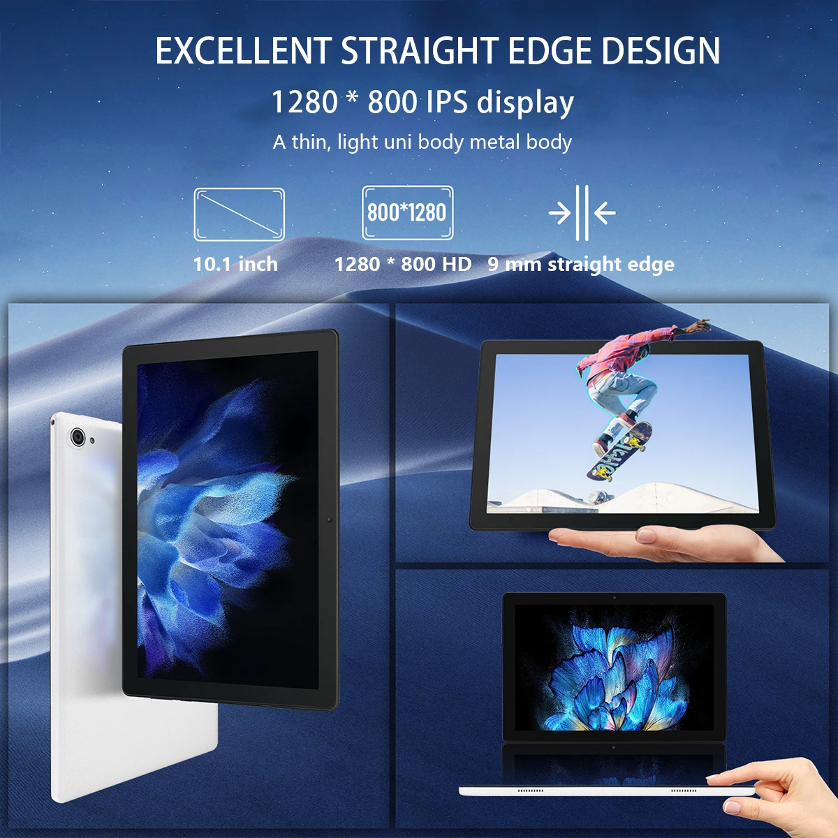URAO C10 Tablet Android 14 da 10,1 pollici Phablet 8 GB (3 + 5) RAM 64 GB ROM (1 TB TF) Widevine L1 HD Octa-Core 2,0 GHz WiFi6 Bluetooth 5.0