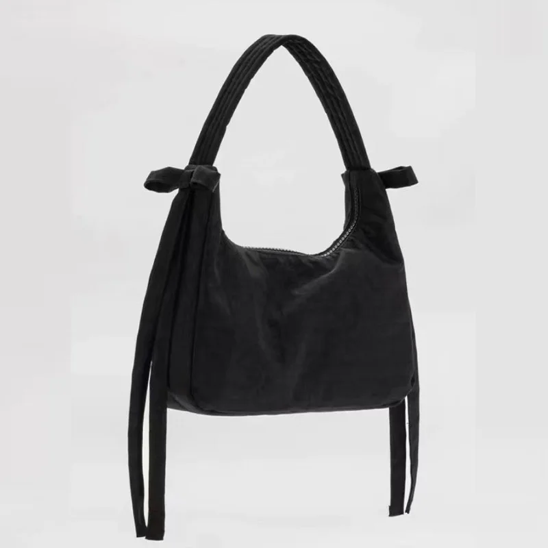 

2025 new women's mini fashion casual handbag American niche design vintage y2k bow portable armpit bag versatile women's bag