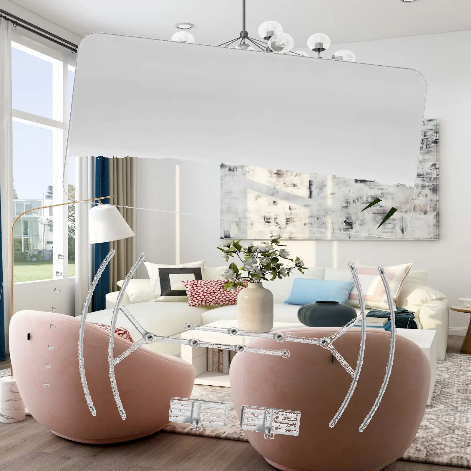 Air Conditioner Wind Deflector Adjustable Outlet Wind Cover Anti Draft Diffuser for Wall or Split Room Units