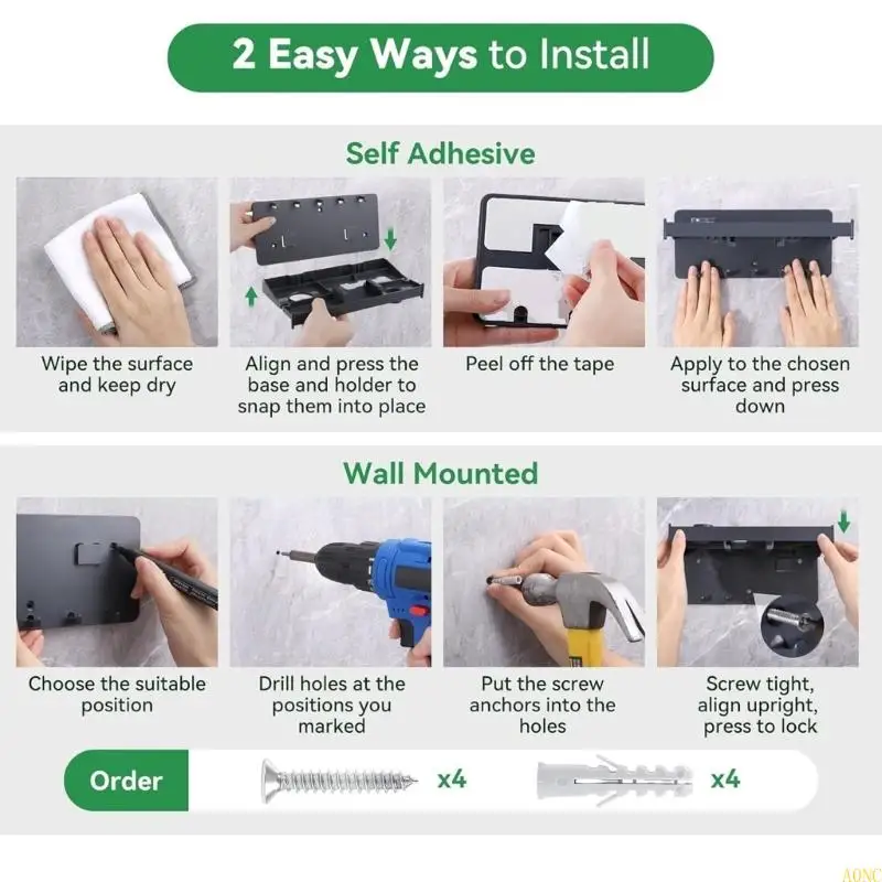 رف تخزين قابل للطي عالي السعة من A0NC لمستلزمات أدوات أدوات الطبخ #4