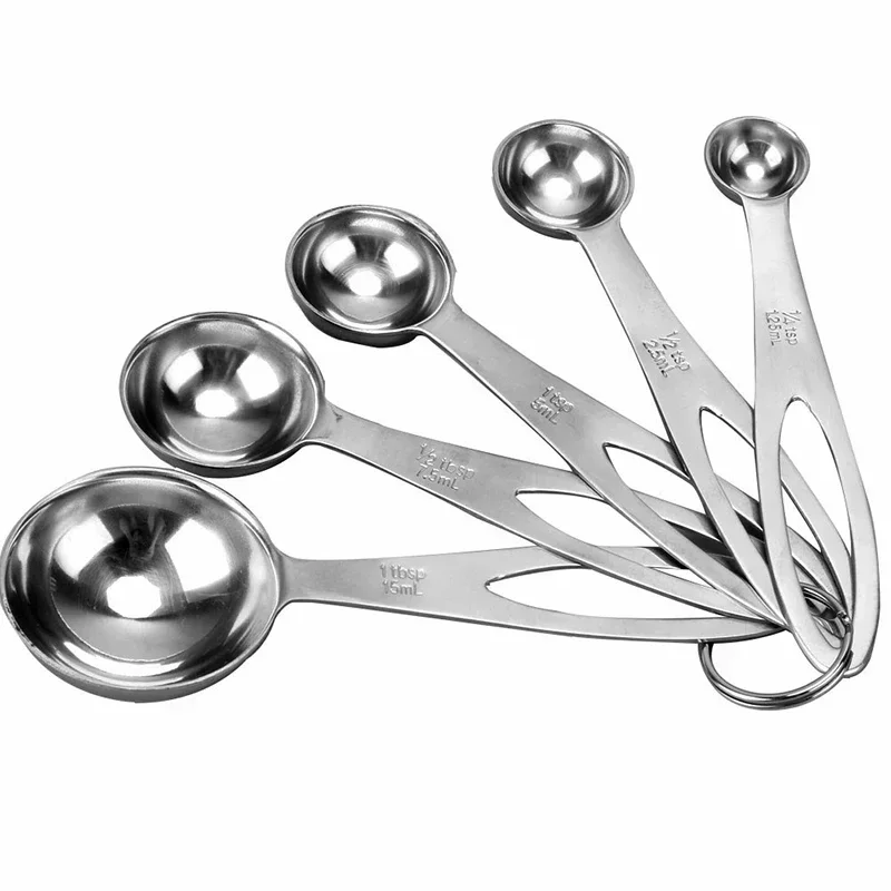 5pcs/Set Measuring Spoon Useful Stainless Steel  Measuring Cup Cozinha Coffee Measuring Spoons Tea