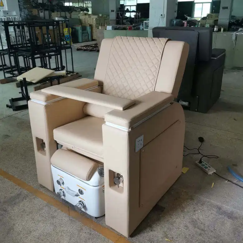 Pedicure Chair Pipeless Jet Spa Massage Chair with High Density Sponge Cushion Foot Rest for Nail Salon Beauty Spa Equipment
