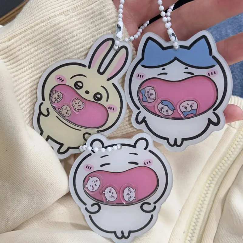 

Chikawas Acrylic Shaker Keychain Cute Usagi Hachiware Jiikawa Bag Charm Pendant Kawaii Collectible Accessory for Fans Teens