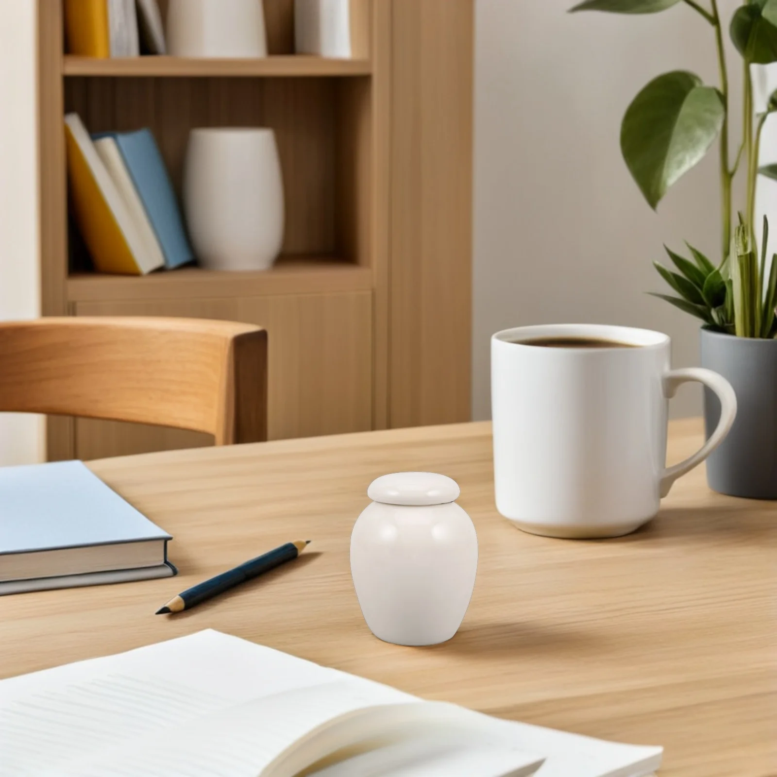 

Ceramic Tea Storage Canister Porcelain Airtight Lid Kitchen Container Loose Tea Jar Food Storage Canister White